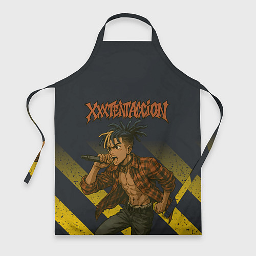 Фартук XXXTentacion с микрофоном в аниме стиле / 3D-принт – фото 1