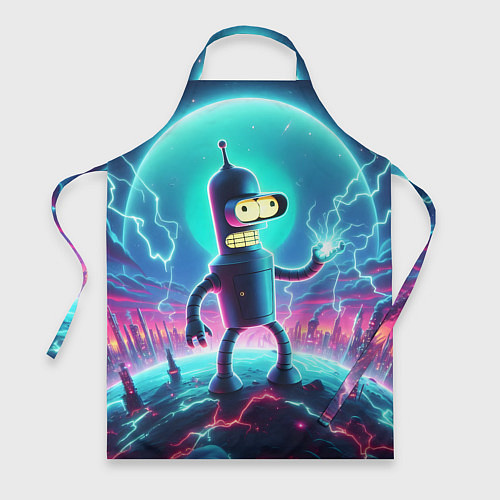 Фартук Робот-сгибальщик Бендер пропускает через себя молн / 3D-принт – фото 1