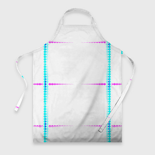 Фартук Color white blue pink stripes / 3D-принт – фото 1