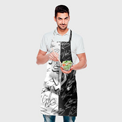 Фартук кулинарный Doom автографы, цвет: 3D-принт — фото 2