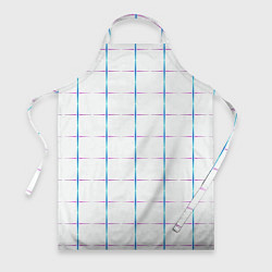 Фартук кулинарный Color white blue stripes, цвет: 3D-принт