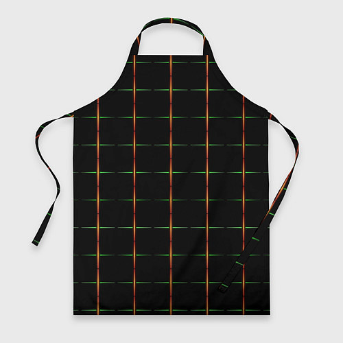 Фартук Color black orange green crosses / 3D-принт – фото 1