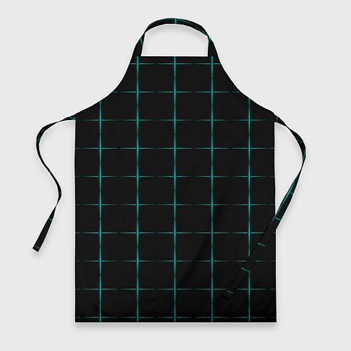 Фартук Color black blue crosses / 3D-принт – фото 1