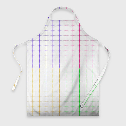 Фартук Color white multicolored stripes / 3D-принт – фото 1