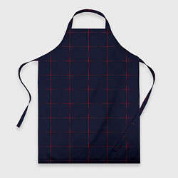Фартук кулинарный Color dark blue red crosses, цвет: 3D-принт