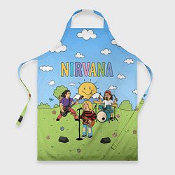 Фартук Nirvana мультяшный стиль на поляне