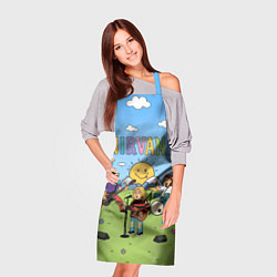Фартук кулинарный Nirvana мультяшный стиль на поляне, цвет: 3D-принт — фото 2