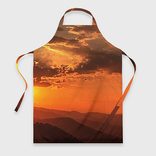 Фартук Закат на перевале актопрак / 3D-принт – фото 1