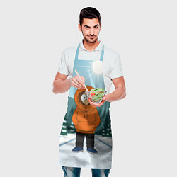 Фартук кулинарный Кенни подросток в Южном парке, цвет: 3D-принт — фото 2