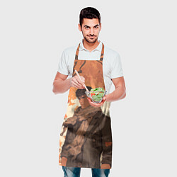 Фартук кулинарный Берсерк Гатс в клетчатом шарфе, цвет: 3D-принт — фото 2