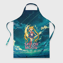 Фартук кулинарный Sailor Moon на фоне неба, цвет: 3D-принт