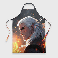 Фартук кулинарный Ведьмак в аниме стиле, цвет: 3D-принт