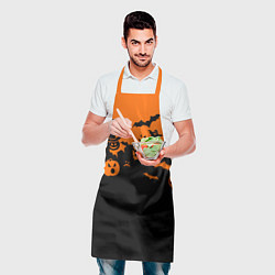 Фартук кулинарный Хэллоуин тыквы и призраки, цвет: 3D-принт — фото 2