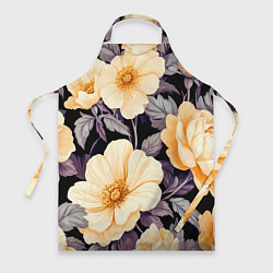 Фартук кулинарный Крупные жёлтые цветы, цвет: 3D-принт