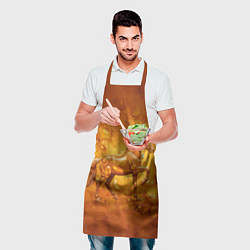 Фартук кулинарный Лошадь из желтого янтаря, цвет: 3D-принт — фото 2