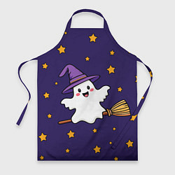 Фартук Хэллоуин, привидение на метле