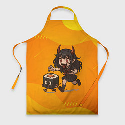 Фартук Девочка дьявол бежит за роллом