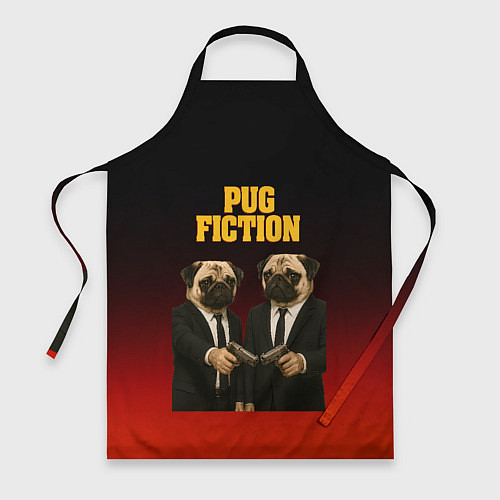 Фартук Пародия - Криминальное чтиво с мопсами / 3D-принт – фото 1