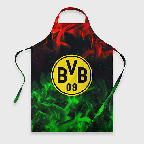 Фартук Borussia красно зеленый огонь / 3D-принт – фото 1