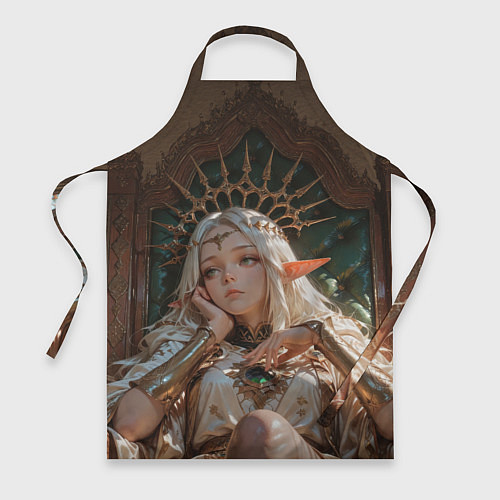 Фартук Беловолосая королева эльфов на троне / 3D-принт – фото 1