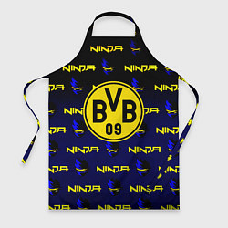 Фартук кулинарный Borussia ninja x fortnite, цвет: 3D-принт