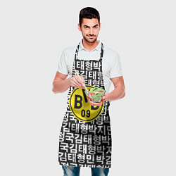 Фартук кулинарный Borussia японские символы паттерн, цвет: 3D-принт — фото 2
