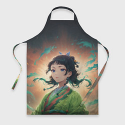Фартук кулинарный Маомао на фоне облаков, цвет: 3D-принт