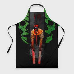 Фартук кулинарный Дэндзи с черепами Человек бензопила, цвет: 3D-принт