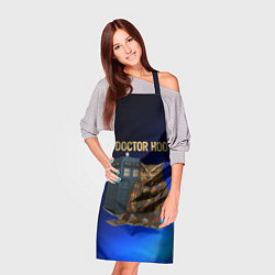 Фартук кулинарный Doctor Hoo сова у телефонной будки, цвет: 3D-принт — фото 2