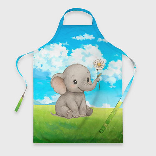Фартук Слоненок с цветочком / 3D-принт – фото 1