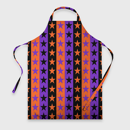 Фартук Звёзды Хэллоуина паттерн полосатый / 3D-принт – фото 1