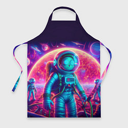 Фартук кулинарный Морти в одиночестве на неоновой планете, цвет: 3D-принт