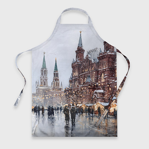 Фартук Московский новогодний день / 3D-принт – фото 1