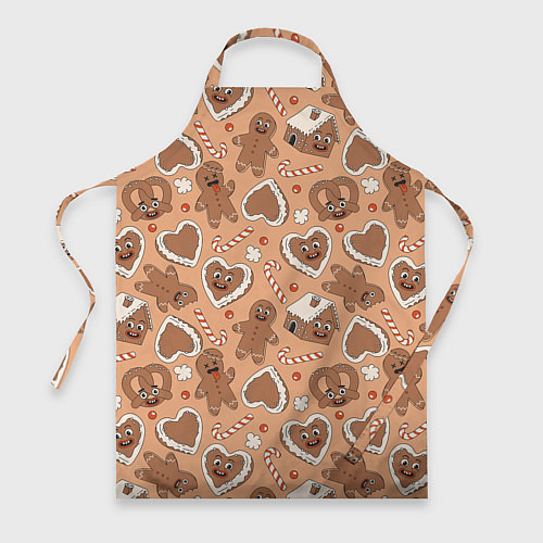 Фартук Паттерн с новогодним печеньем / 3D-принт – фото 1