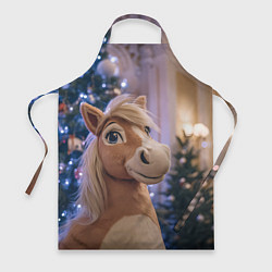 Фартук кулинарный Плюшевая новогодняя лошадь, цвет: 3D-принт