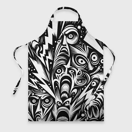 Фартук Lightnings and faces - ai art fantasy / 3D-принт – фото 1