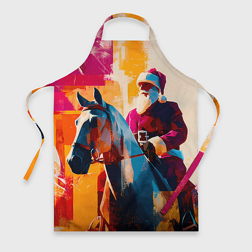 Фартук Дед Мороз на коне / 3D-принт – фото 1