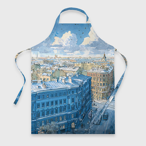 Фартук Зимний утренний Питер / 3D-принт – фото 1