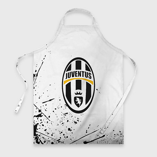 Фартук Ювентус черные краски всплеск / 3D-принт – фото 1