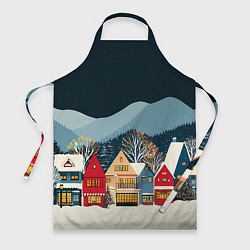 Фартук Новогодний городок в горах