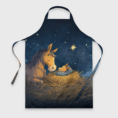 Фартук Лошадка спит с жеребенком / 3D-принт – фото 1