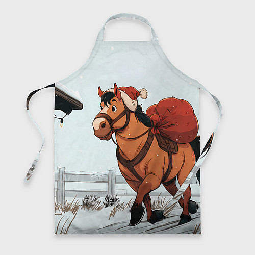 Фартук Лошадка везет новогодние подарки / 3D-принт – фото 1