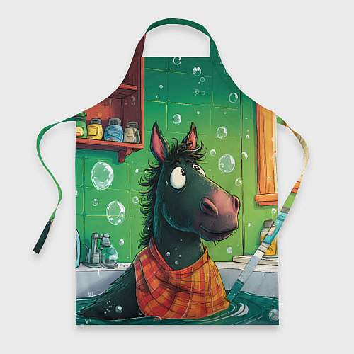 Фартук Лошадь моется в ванной / 3D-принт – фото 1