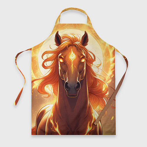 Фартук Огненная лошадь в свечении / 3D-принт – фото 1