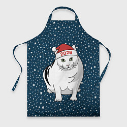 Фартук кулинарный Кот мем - 2026, цвет: 3D-принт