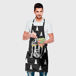 Фартук кулинарный Ювентус ёлочки паттерн, цвет: 3D-принт — фото 2