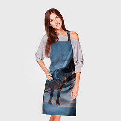 Фартук кулинарный Лошадь у избы, цвет: 3D-принт — фото 2