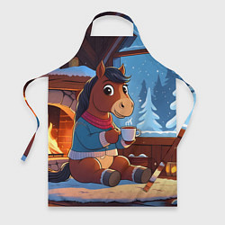 Фартук кулинарный Лошадка у камина, цвет: 3D-принт