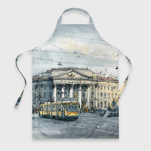 Фартук Зимняя улица Санкт-Петербурга / 3D-принт – фото 1