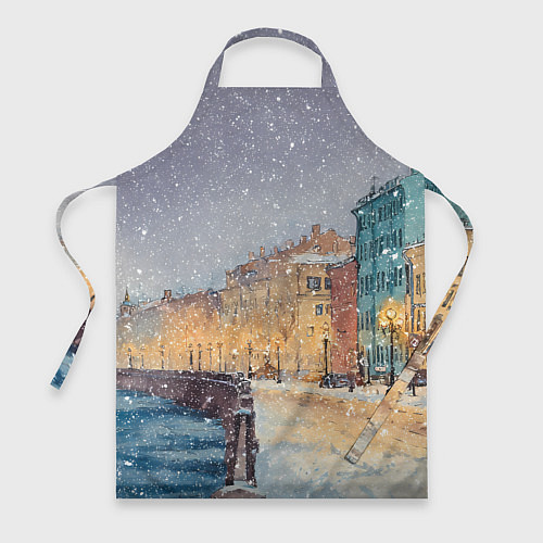 Фартук Санкт-Петербург - снегопад / 3D-принт – фото 1